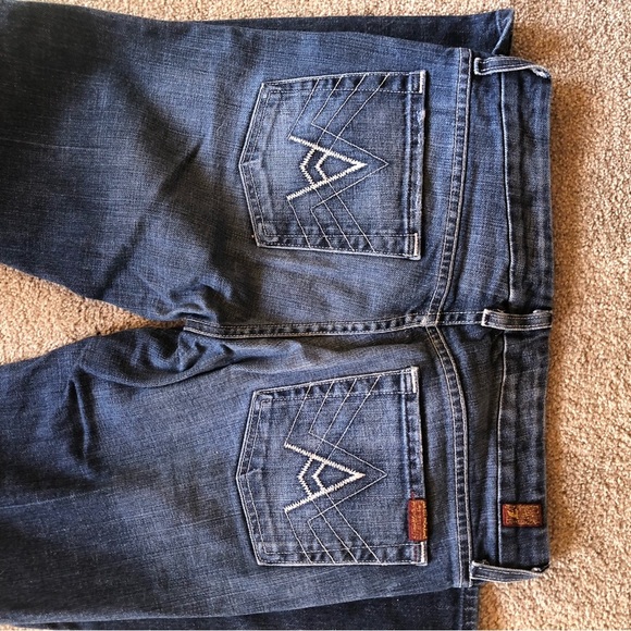 7 for all Mankind bootcut denim jeans medium wash size 29 runs smaller - Picture 5 of 7